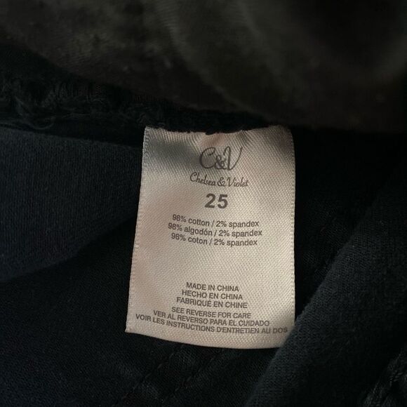 Chelsea & violet black Fringe Jeans Size 25 - Picture 6 of 10